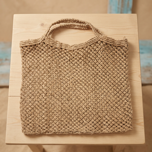 Sac à main en macramé fait main, sac fourre-tout en paille tressée, ouverture supérieure, deux poignées, grande capacité pour la plage et les voyages - Product Image 4