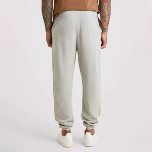 Wholesale High Quality Plain Dyed Cotton Fleece Mid Breathable Men's High Street Sweatpants Fashionable Durable Stylish - Product Image 4