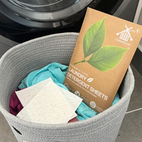 Tablettes de lessive écologiques OEM à marque privée, feuilles de lessive biodégradables avec enzymes solides