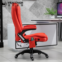 Chaise de bureau au design moderne, réglable en hauteur, avec dossier haut, fonction massage et chauffage, pour bureau à domicile