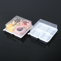Boîte en plastique pour gâteau tiramisu, plateau PET simple/4 compartiments avec couvercle de 3,5 cm/5 cm |   Contenant jetable pour mousse, macaron, pouding