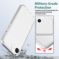 Coque transparente antichoc en cristal rigide pour iPhone 17e