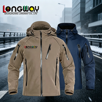 Veste softshell à capuche pour homme, coupe-vent et imperméable, fermeture éclair intégrale, veste de travail contrastée pour l'extérieur