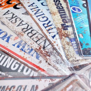 <span class=keywords><strong>Lot</strong></span> de 15/20/25/30 pièces d'étiquettes numérotées <span class=keywords><strong>vintage</strong></span> des États américains, plaques d'immatriculation en relief, entrepôt personnalisé, garage Man Cave - Product Image 3