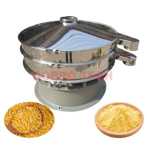 Food grade industrial stainless steel 304 chilli powder vibrating separator screen cassava starch vibratory sifter