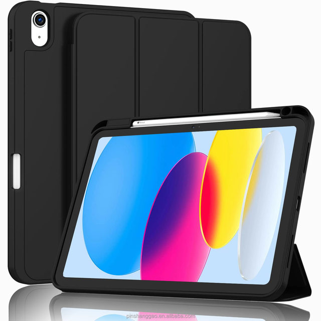 For New iPad 10th Generation Case 10.9 Inch 2022 with Pencil Holder Silicone case with iPad case 10th 10.9 Inch