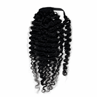 Vente en gros usine : Perruque queue de cheval ondulée bouclée à clips, en cheveux humains vietnamiens doublement étirés et teints, pour femmes