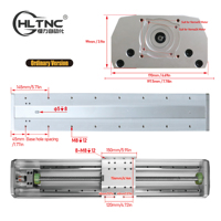Module linéaire semi-fermé HL170 SFS1610, course 150-2000 mm, table coulissante à actionneur haute vitesse pour moteurs Nema 24 Nema 34 CNC