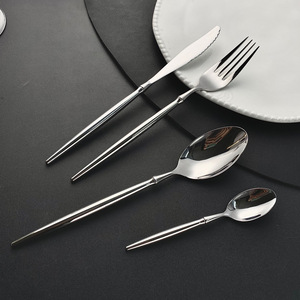 Ensemble de couverts en acier inoxydable 304, couteau à dîner, fourchette, cuillère, cuillère à café, passe au lave-vaisselle, pour la restauration et les restaurants - Product Image 1