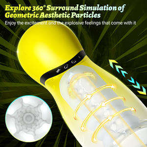 هزاز آلي للرجال مع كأس استمناء تلسكوبي ومحاكي للمهبل - Product Image 5