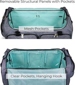Free Sample 28 Inch Custom Logo Rolling <b>Garment</b> Luggage Dance <b>Bag</b> With Rack Wet Shoes Waterproof Oxford Fabric Fitness Yoga <b>Bags</b> - Product Image 4
