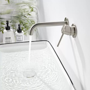<span class=keywords><strong>Mitigeur</strong></span> de lavabo <span class=keywords><strong>mural</strong></span> encastré moderne à poignée unique en SUS304, nouveau style, avec cartouche céramique pour salle de bain - Product Image 3