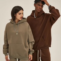 Özel puf baskı erkek kış büyük beden kazak Hoodie ağır % 100% pamuk siyah polar cep Streetwear kapşonlu yaka XL