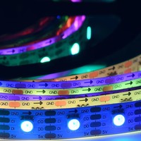 Tira de Luces LED RGB COB con Control por Aplicación WiFi, Sincronización Musical, Direccionable, Color de Ensueño LC8822 5V, Iluminación Inteligente para el Hogar