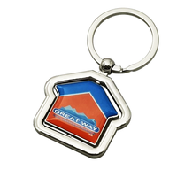 Porte-clés en métal personnalisé par sublimation, porte-clés intelligent en métal en gros, porte-clés avec étiquette nominative