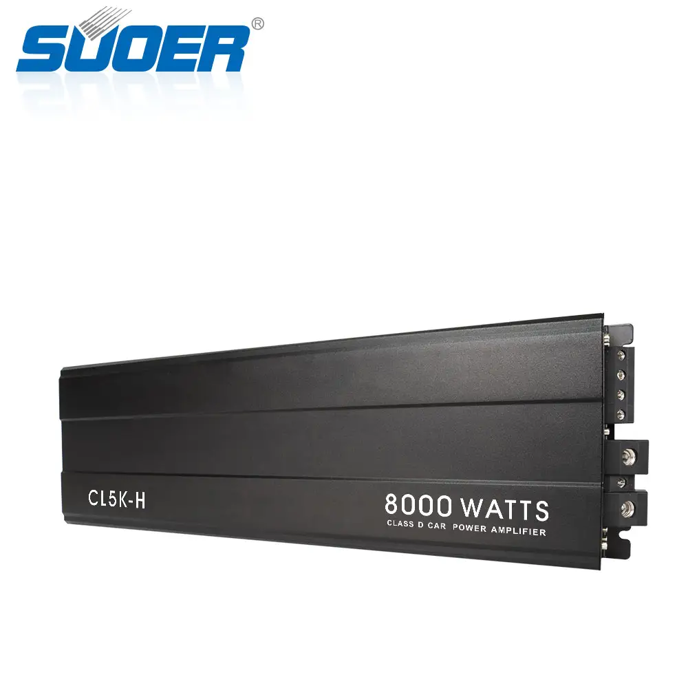 Suoer CL-5K 8kw Mono Blok Clsss D Auto Power Audio Versterker 12V Auto Amp