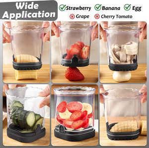 Coupe-fruits créatif détachable en acier inoxydable avec plaque de pression pour fraises et fruits, ustensile de cuisine - Product Image 4
