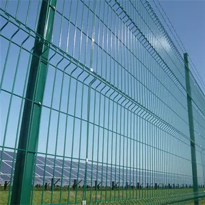Sıcak satış ticari sıcak daldırma galvanizli ve toz boyalı 3d kavisli bükme tel örgü çit