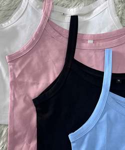 OEM ODM Débardeur brodé personnalisé avec la phrase « I Put The BI In Bitch », Débardeur dos nageur, Débardeur à bretelles spaghetti, Y2K, pour filles stylées, Fierté LGBTQ - Product Image 6