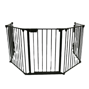 Barrière de sécurité pliable en métal à 5 panneaux, design contemporain, pour salon, parc pour enfants, protection de cheminée, clôture de sécurité adaptée aux animaux domestiques et aux bébés - Product Image 1