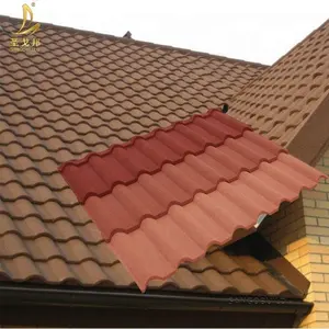 Villa tetto tetto ondulato Milano pietra rivestita tegole in Terracotta colore metallo alluminio lamiera per tetto per la casa