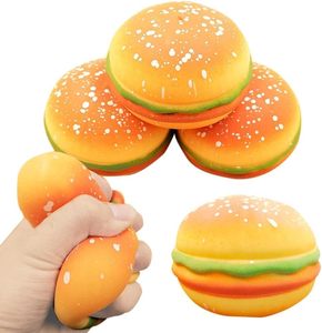 Jouets anti-stress en forme de hamburger, personnalisables avec logo, en plastique réaliste, super doux et portables, pour la promotion - Product Image 1