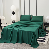 Parure de lit florale classique personnalisable haut de gamme 4 pièces, drap-housse 3D, housse de couette, garnissage en coton 500TC, toutes saisons, bio