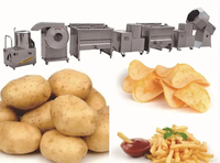 Volledig geautomatiseerde productielijn voor aardappelchips, apparatuur voor samengestelde en gestapelde aardappelchips en vers gesneden aardappelchips.