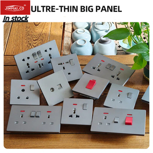 Prise murale électrique ultra-mince mate 1, 2, 3, 4 gangs et interrupteur mural multifonction de haute qualité pour le Royaume-Uni et le Kenya, 13A, fabrication en gros - Product Image 5