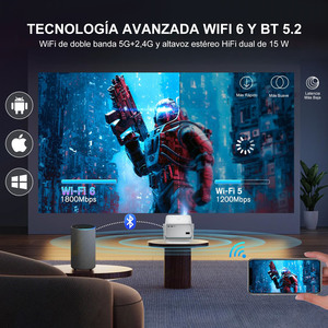Projecteur Salange, best-seller, projecteur extérieur natif 1080p, <span class=keywords><strong>mini</strong></span> Android 13, home cinéma, vidéo beam, projecteur intelligent, projecteur LCD Bluetooth - Product Image 2