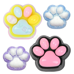 Premium TOYSRUNNER Soft Foam <b>Cat</b> Paw <b>Squishy</b> Toy Set Slow Rising Mochi Texture Sensory Fidget Kawaii Ball Stress Relief 5 7 - Product Image 1