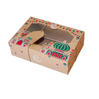 Dernière boîte cadeau rectangulaire Eid Mubarak boîtes à gâteaux avec fenêtre en gros pour le Ramadan coffrets cadeaux bonbons décorations du Ramadan