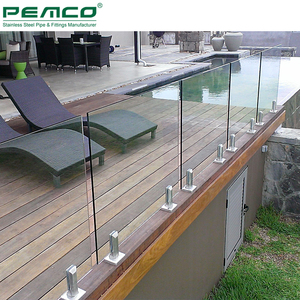 <span class=keywords><strong>Esterno</strong></span> <span class=keywords><strong>Balcone</strong></span> 12 Millimetri di Vetro Ringhiera Ponte In Acciaio Inox Balaustra Di Vetro Frameless Perno - Product Image 5
