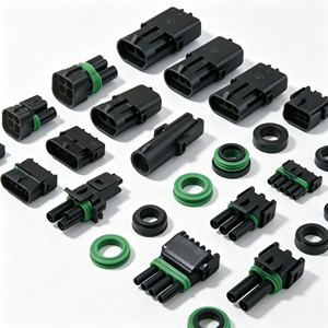 Konektor Harness Otomatis 2-Pin Seri 2.5 DJ3021Y-2.5-11 21 12010973 12015792 Bahan Kontak Kuningan Kawat Bahan Rumah Konektor Nilon - Product Image 1
