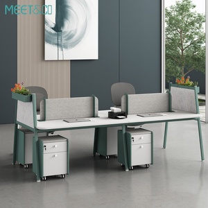 Modern Luxury Convertible 4-6 Person Workstation Desk Open Space Coworking Office Furniture for Office Building - Product Image 4