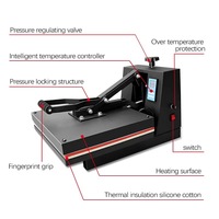 Presse à chaud à sublimation 38x38cm à clapet pour transfert sur T-shirts, maillots, sacs, tapis de souris, réglable