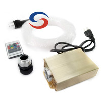 Kit d'éclairage de plafond à fibres optiques RGB 12V avec télécommande pour voiture, chambre à coucher, décoration de la maison