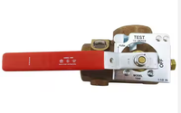 Vanne de test et de purge en laiton Sanhui DN25 avec protection incendie pour accessoires d'équipements de lutte contre l'incendie CN/FUJ