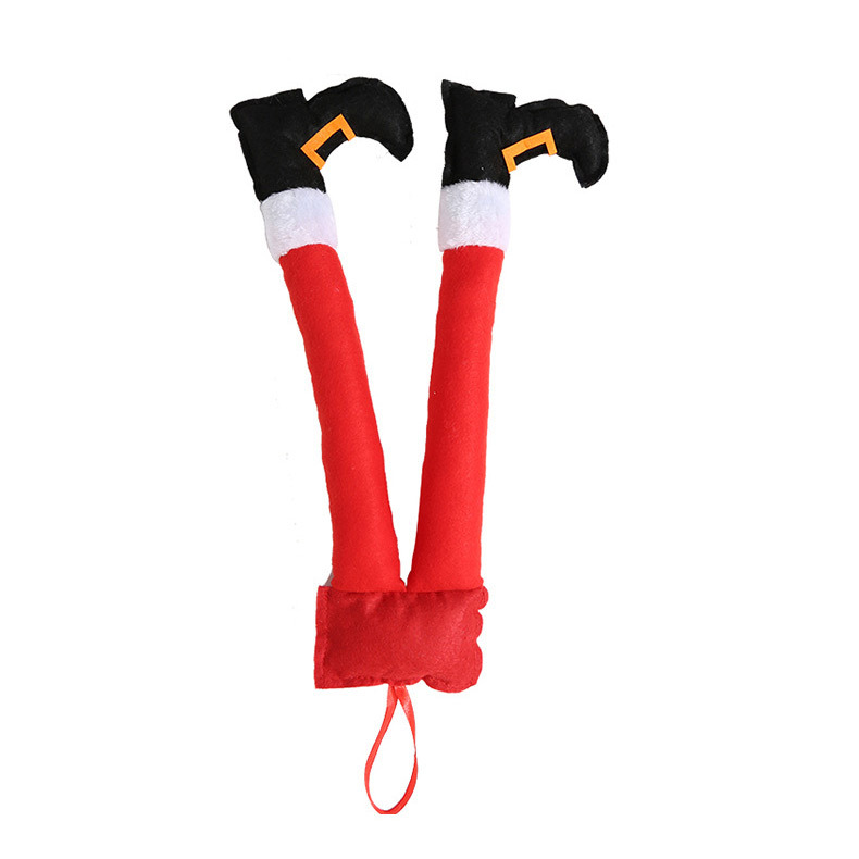 2 Jambes De Père Noël Pour Coffre De Voiture - Décoration Peluche Noël, 45-46 Cm, Multicolore - 11