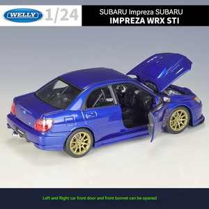 Modello Diecast in scala 1:24 per <span class=keywords><strong>Subaru</strong></span> Impreza WRX STI giocattoli per <span class=keywords><strong>auto</strong></span> in metallo con suono e luce da decorare per bambini - Product Image 4