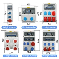 Boîtier de distribution d'alimentation industriel étanche IP65 63A en ABS avec disjoncteur MCB pour chantier et atelier, fabrication OEM BYLJQ
