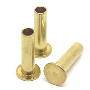 Rivet en cuivre semi-tubulaire à tête ronde, rivet en cuivre plat à tête ronde, rivet pour plaquettes de frein auto - Product Image 1
