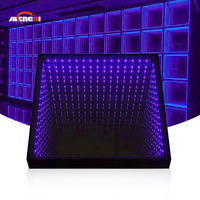 Plancher de danse LED 3D à effet miroir infini, éclairage de scène vidéo, pour extérieur, mariage, fête, magnétique
