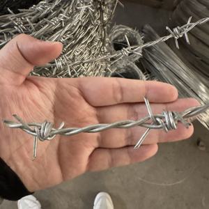Kawat berduri perlindungan tinggi, 4 titik pagar berduri 16 Gauge(<span class=keywords><strong>1.6mm</strong></span>), kawat berduri untuk pagar, rumah, pertanian, Taman - Product Image 3