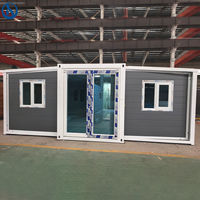 Maison préfabriquée Honlu Shop House 2026, conteneur modulaire extensible 20ft 40ft, 2 ou 3 chambres, structure en acier portable pour magasin de détail