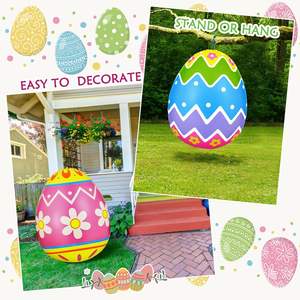 Œuf de Pâques gonflable géant en PVC de 40 cm, pliable, portable, léger, décoration pour le sport et les loisirs - Product Image 4