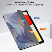 Étui pour Xiaomi Redmi Pad SE 11 pouces 2023 housse de tablette support à trois volets coque légère mince avec réveil/veille automatique