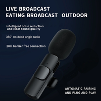 Microphone-Cravate Sans Fil Portable Mini à Pince avec Réduction du Bruit pour iPhone iPad Samsung YouTube TikTok