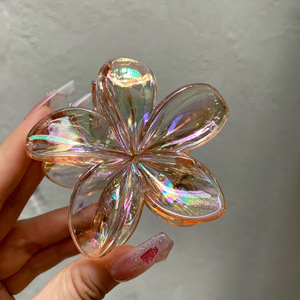 Ensemble <span class=keywords><strong>de</strong></span> pinces à cheveux <span class=keywords><strong>fleur</strong></span> <span class=keywords><strong>d</strong></span>'oeuf violet Bauhinia pince requin pour tête arrière accessoires pour cheveux <span class=keywords><strong>de</strong></span> fille en plastique résine - Product Image 5