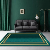 Tapis de protection de sol en velours cristal, minimaliste, géométrique, facile à nettoyer, résistant à l'usure, lavable